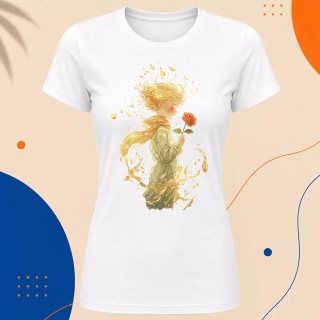 Dámské tričko - Růže ve větru - Malý princ - Le petit prince